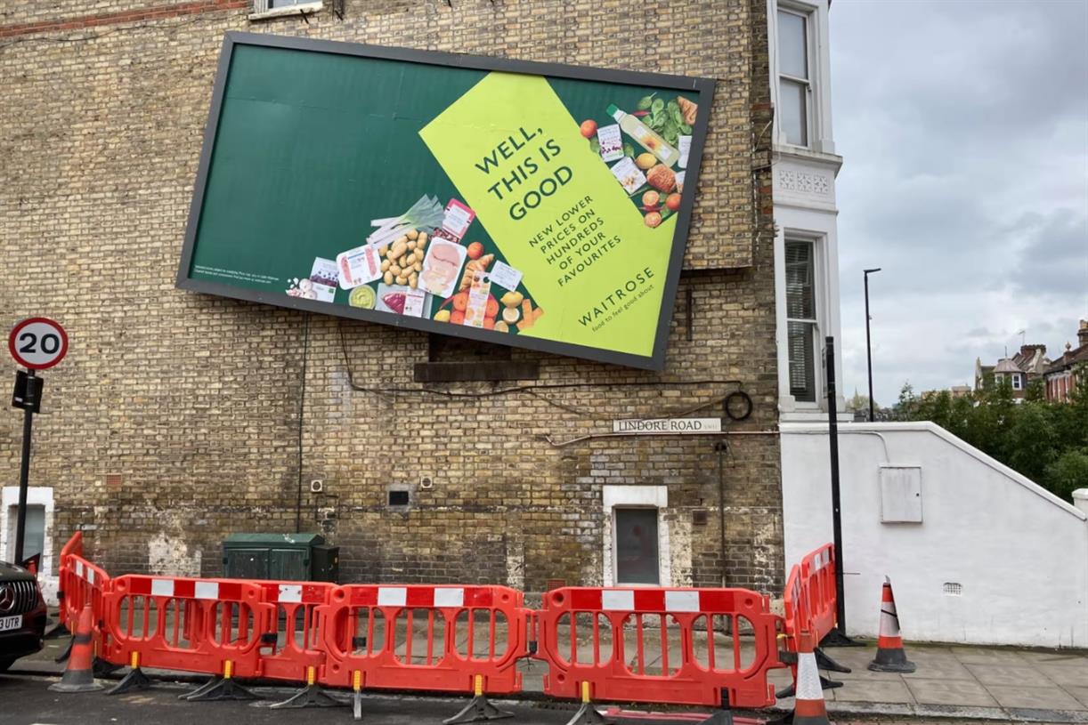 Saatchi & Saatchi London says wonky Waitrose billboard is ‘good for client’