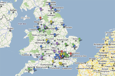 Map of pathfinder clinical commissioning groups | GPonline