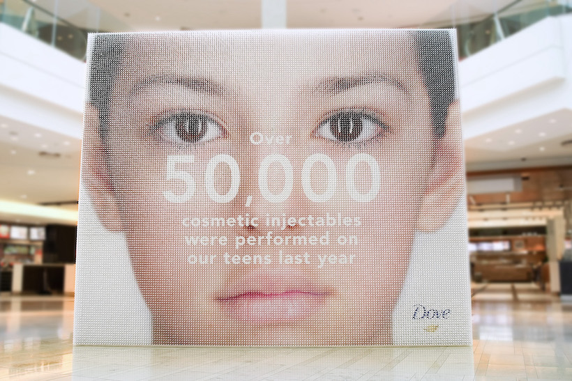 Dove launches billboard made out of syringes to call out toxic beauty
