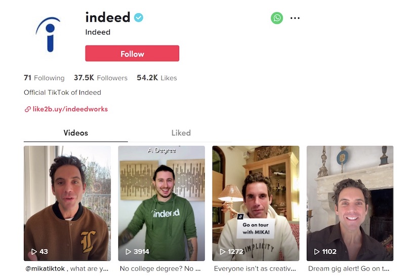 How Indeed used edutainment to grow its TikTok audience – Campaign US