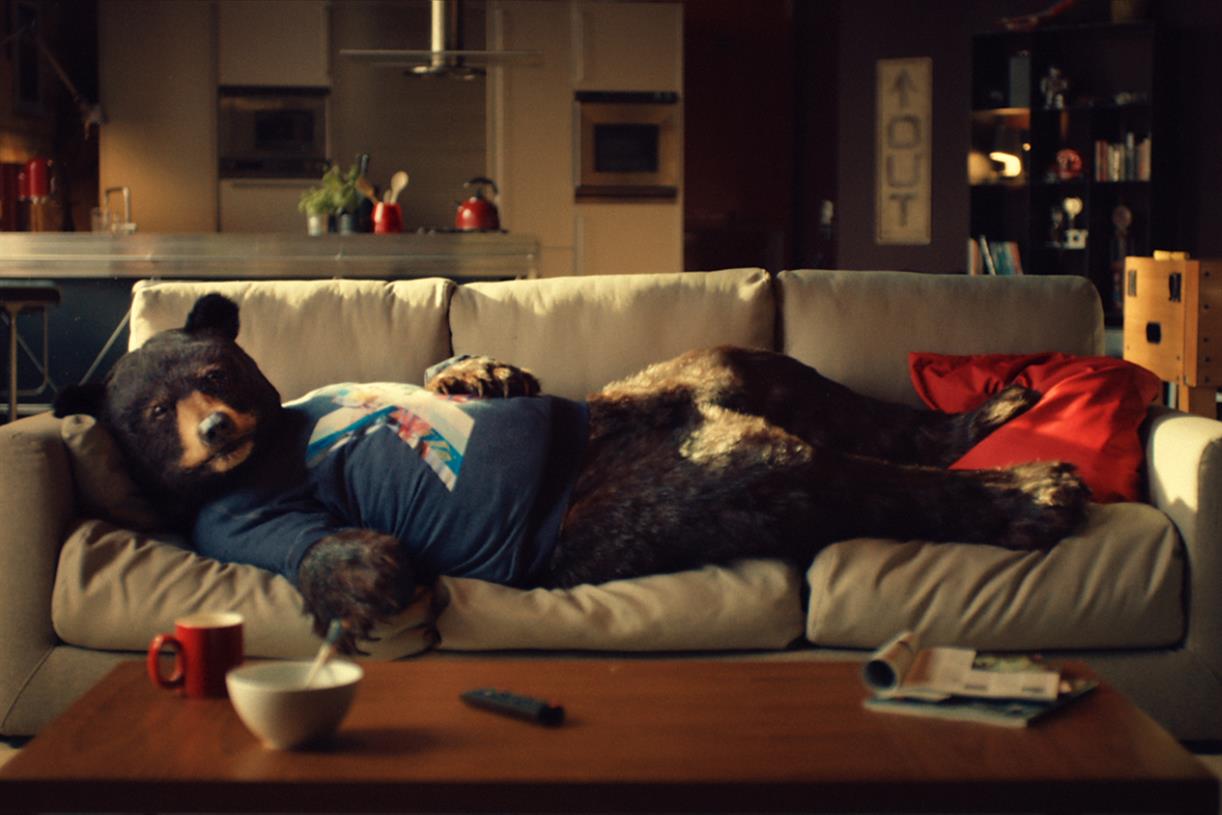 Virgin Media "sofa bear" by Bartle Bogle Hegarty Campaign US