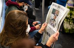 Traditional print titles, such as The Wall Street Journal, are read by key decision-makers, so they remain powerful platforms for message pull-through. (Photo by Robert Nickelsberg/Getty Images)