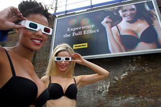 Wonderbra fans bungee jump into giant cleavage to celebrate launch