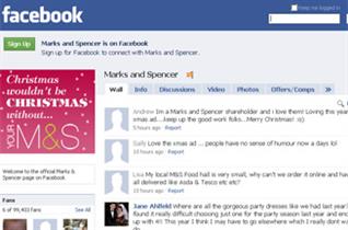 Marks & Spencer's Facebook page
