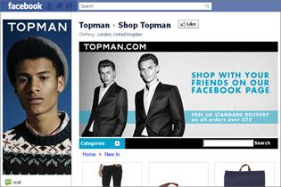 Topman: launches Facebook store