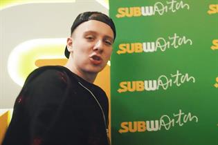 Subway rebranded a branch as SubwAITCH for its collaboration with the Manchester-based rapper