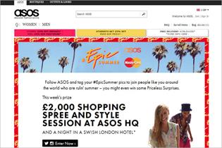 Asos: offers prizes for best pictures depicting #EpicSummer