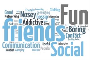 Facebook word cloud: Depicts consumer sentiment from OnePoll survey