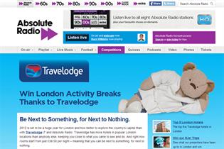 Absolute Radio: links up with Travelodge for London-focused promotion