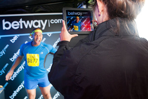One runner's race face captured at new Betway stand