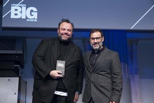 Richard Brim: Adam & Eve/DDB's CCO onstage to pick up the award for John Lewis work
