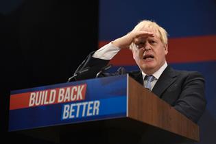 UK PM Boris Johnson delivers a speech about his Build Back Better agenda (Photo: Getty Images)