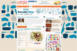 Tesco: Everyday Value range is promoted on the Goodtoknow recipes channel 