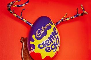 The cafe's taxidermy 'stag egg' is up for grabs (facebook.com/cadburycremeegg)