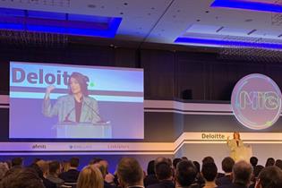 ITV boss Carolyn McCall speaking at the Deloitte/Enders Analysis conference in London