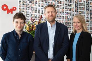 OMD UK: (l-r) Charlie Ebdy, Tim Pearson and managing director Laura Fenton