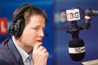 Clegg: LBC, on which the Deputy Prime Minister hosts a weekly show, posted year-on-year growth