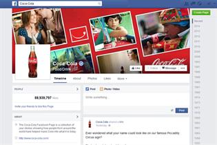 Coca-Cola: the drinks brand's Facebook page