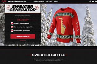 Coke invites users to create their own tacky custom Christmas sweater