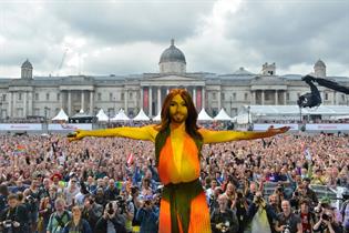 Conchita: the Eurovision Song Contest winner at last year's Pride London