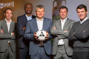 ITV1's Euro 2012 presenting team: Gareth Southgate, Patrick Vieira, Adrian Chiles, Jamie Carragher and Roy Keane