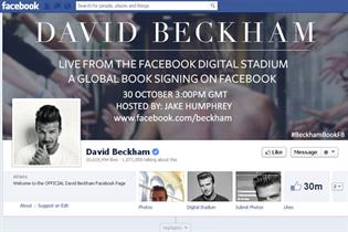 David Beckham: Facebook event promotes his book launch