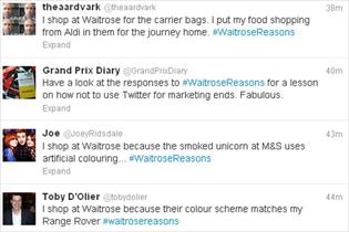 Waitrose: Twitter backlash
