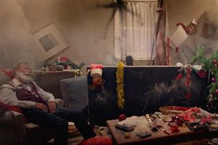 A Christmas disaster: grandad sits in the wreckage as charades comes to an end