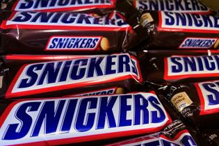 An array of Snickers bars