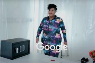 Screengrab from Google ad with comedian Desiree Burch