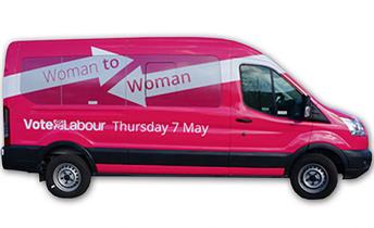 Labour: tours the UK in a pink van