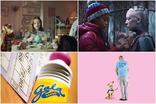 From clockwise top left, a collage of ad stills: PG Tips, John Lewis, Guide Dogs and Gala Bingo 