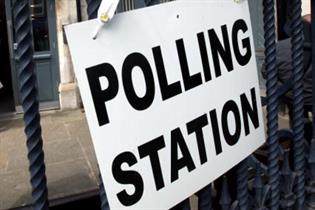 A UK polling station: The Electoral Commission is using mobile to persuade more young people to vote