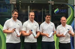International rugby stars launched the Sound of Victory bottle yesterday