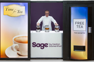 Sage by Heston Blumenthal's 'free tea' vending machine