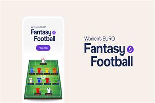 Image of digital football pitch with fantasy football team 