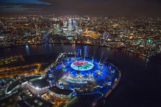 O2's #weartherose campaign: taking over the roof of The O2 in London