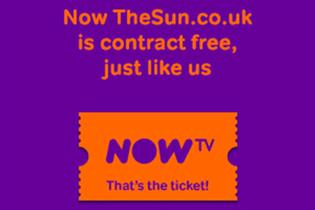 Now TV: launches campaign with The Sun