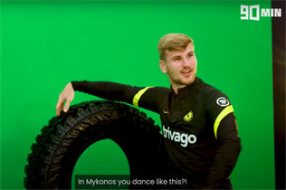 Timo Werner: Chelsea star shows off moves in 'fake' Yokohama spot