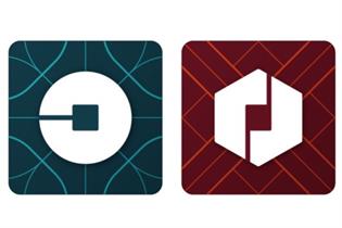 Uber's new logo: circular for passengers and hexagonal for drivers