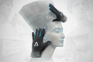 Virtual reality scuptures include the bust of Nefertiti