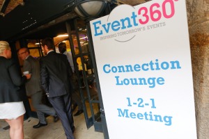Event 360: meetings taking place in the connection lounge