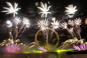 Fruit smells were choreographed with the annual NYE fireworks in London