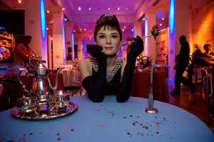 A waxwork model of Audrey Hepburn 