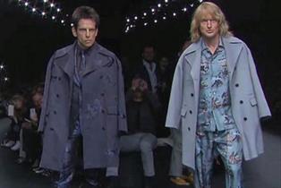 Male models: Giving the Valentino crowd a heady dose of blue steel
