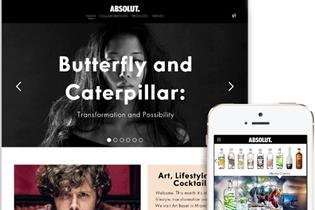 Absolut: seeks to engage fans with revamped site