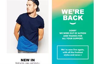 Asos: the company's website is taking orders again after the fire