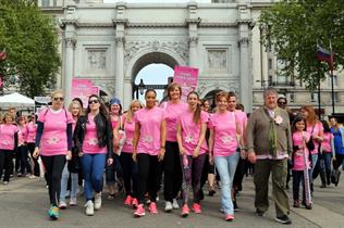 Benefit led a charity march around London on Sunday (10 May)