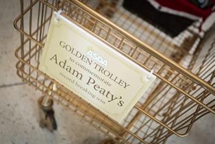 Asda in Uttoxeter, Staffordshire created a golden trolley to commemorate swimmer Adam Peaty's gold medal