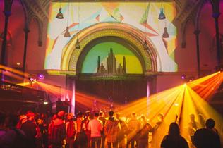 The party took place at Round Chapel in Hackney